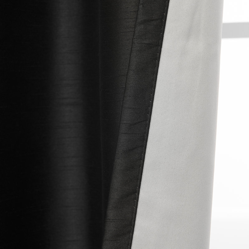Julianni Blackout Curtain Pair, Black, 52" W x  84" H