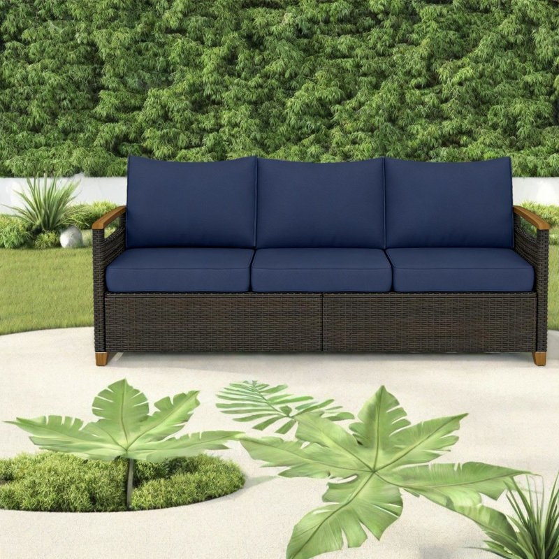 Canapés de patio modernes, structure en acier durable, élégamment conçus pour le confort extérieur