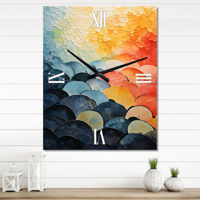 Horloge murale cubique surdimensionnée Cubist Clam