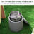 2.6 Gal Outdoor Cooler Side Table, 3-In-1 Cool Bar Table with Storage, Removable Ice Bucket and Lid, Concrete Small Patio Table for Party, Poolside, Deck, Light Gray