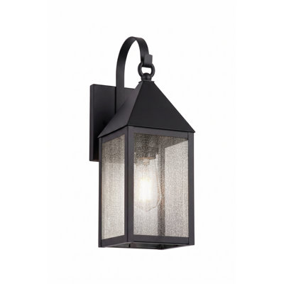 Applique murale Brass Traditions - Ashford - 1 lumière - 43 cm - Noir mat - Laiton massif - Fixation murale