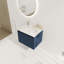 Meuble-lavabo simple 24 po avec lavabo mural bleu marine