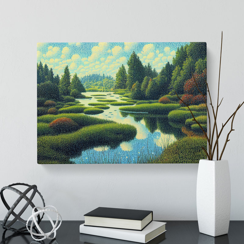 Forest Pond - Wrapped Canvas, 35cm H x 50cm W x 3cm D