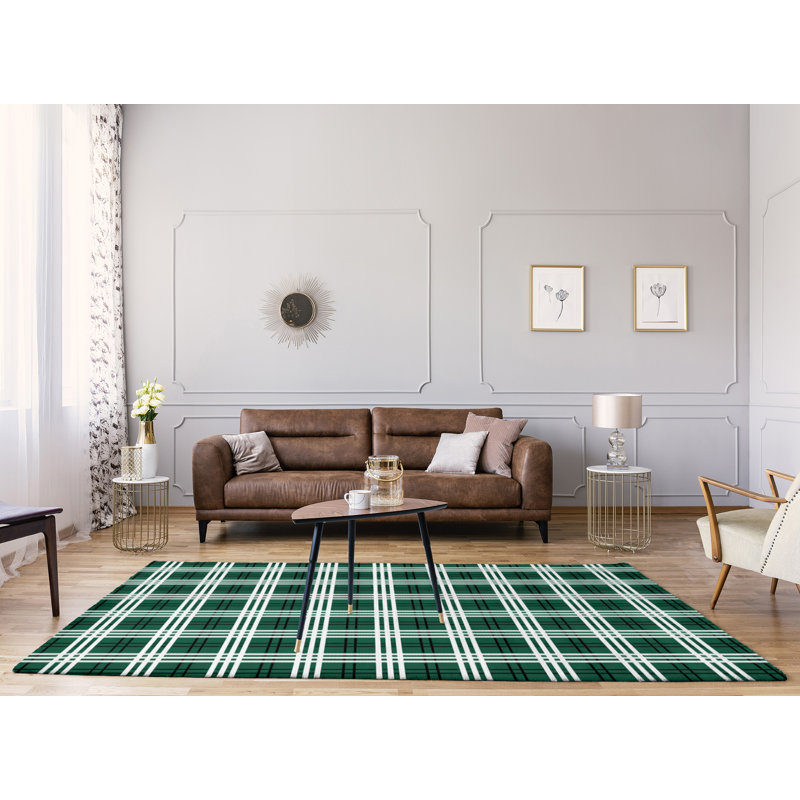 Plaid Indoor Rug, Rectangle 5' x 7'