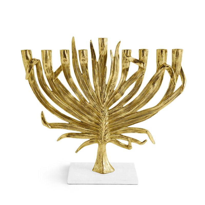 Palm Menorah, Gold