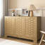 Armoire de rangement avec 3 portes, buffet en bois avec tablette réglable