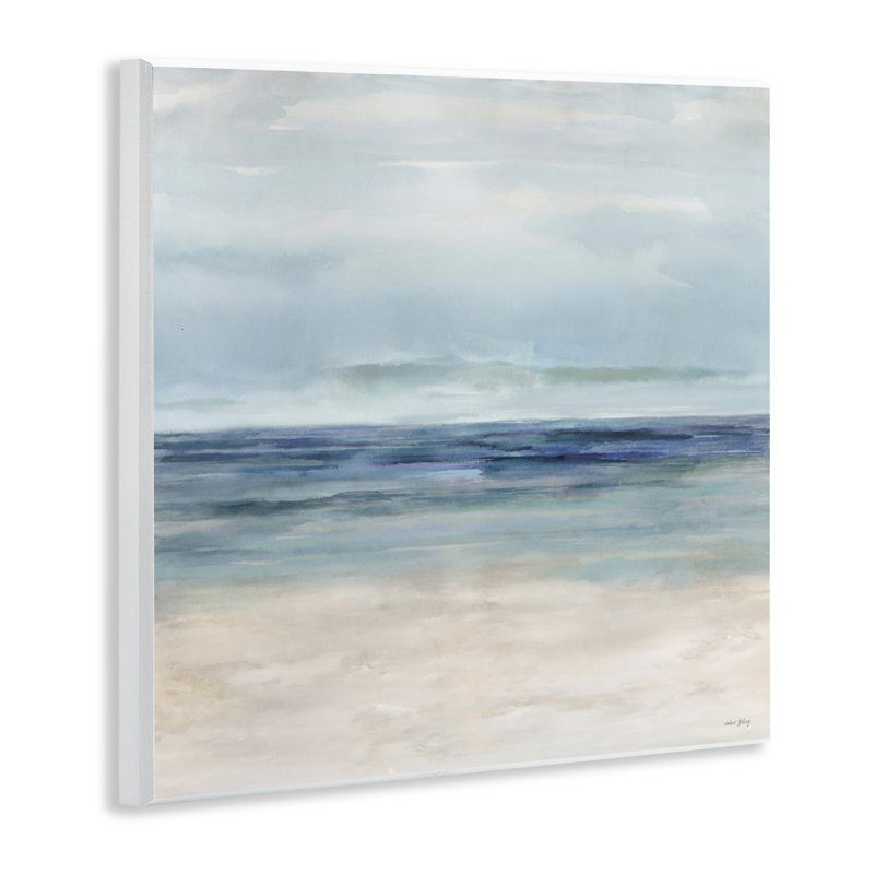 Plaque murale Soft Aqua Coastline, design par Amber Sterling
