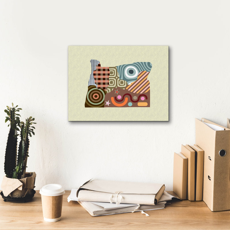 «Oregon State Map» par Lanre Adefioyue, H 12 po x l 16 po x P 0,75 po