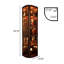 Armoire à vin de style Mid-Century avec rangement en verre, portes en verre trempé teinté, éclairage à DEL intégré