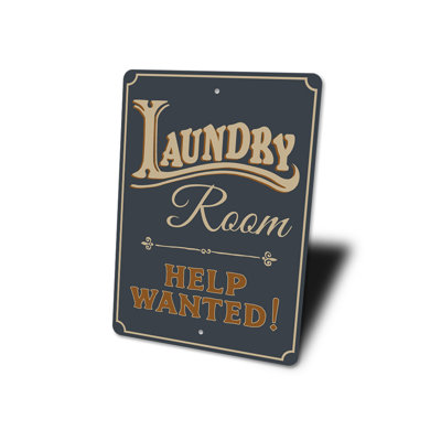 Help Wanted Laundry Aluminum Sign