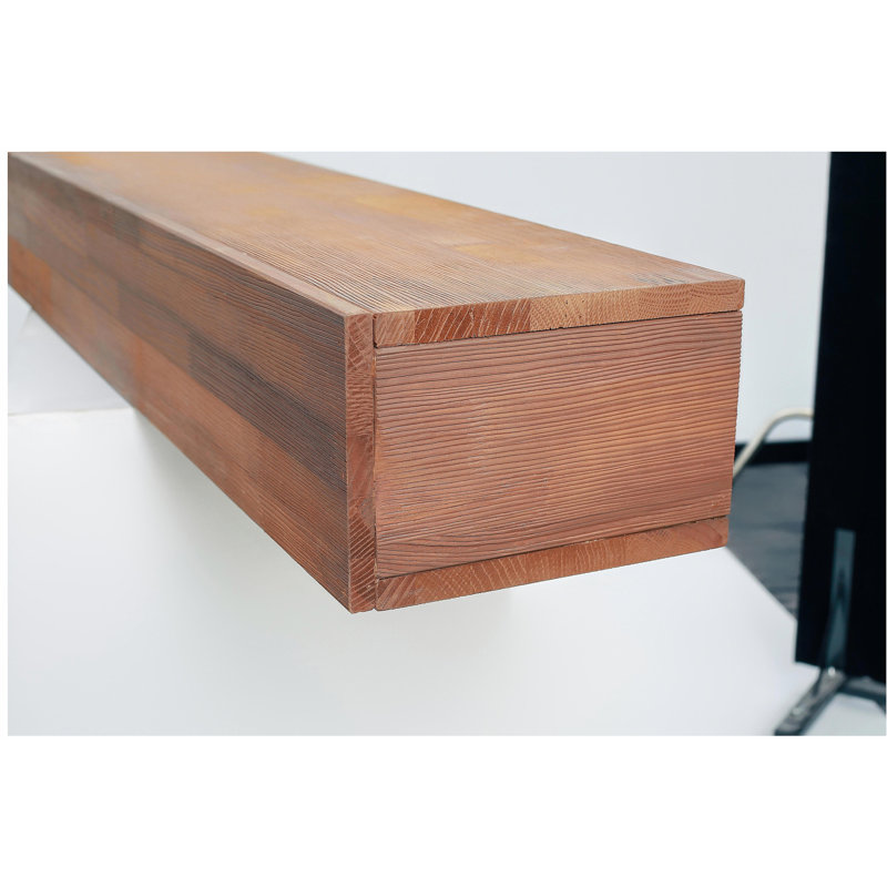 Manteau de cheminée en bois rustique 48 ", tablette murale et flottante pour décoration intérieure