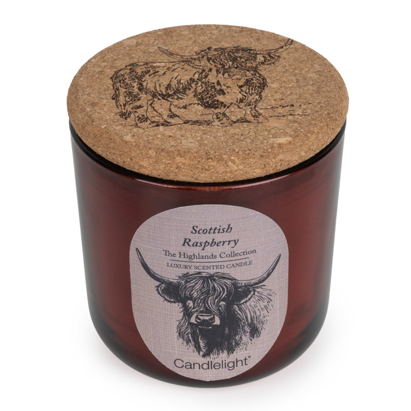 Fruity Scented Jar Candle with Glass Holder