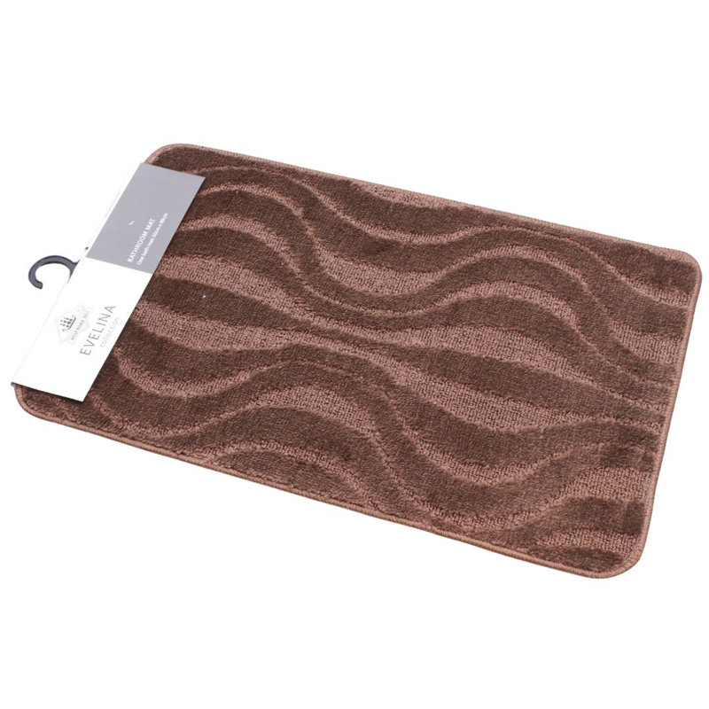 Polypropylene Plastic Bath Mat, Brown