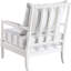 Chaise rayée bleu marine avec revêtement blanc