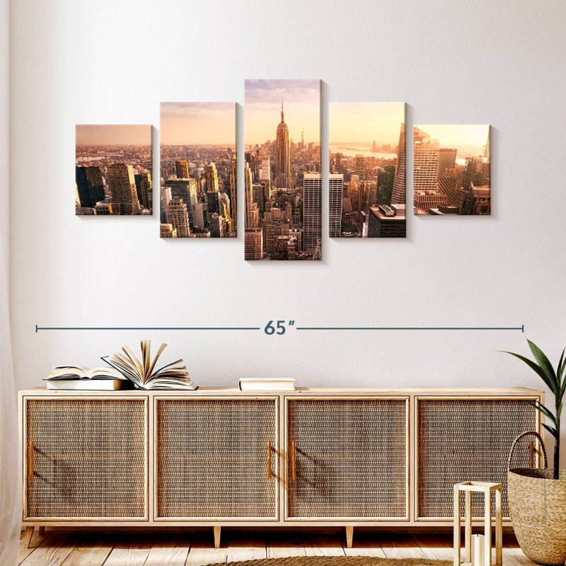 NY City Buildings, H 24 po x l 55 po