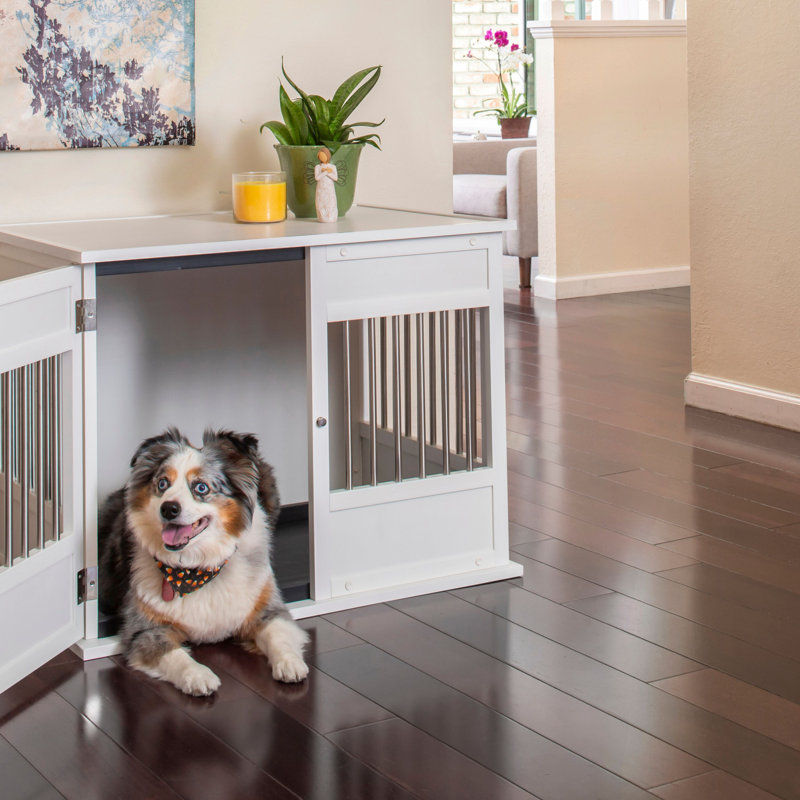 ECOFLEX Horizon Easy Access Dog Crate, Medium (24.72" H x 23.07" W x 31.97" D), Antique White
