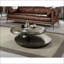 Table basse bronze en aluminium avec plateau pivotant à 360 ° Brancaster, conception patchwork artistique pour le salon