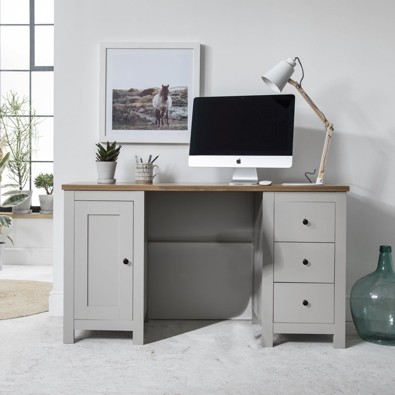 Maryhannah Computer Desk, Stone Grey