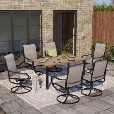 Salem 6 - Person Patio Dining Set with Rectangular Table
