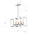36" 8-light Linear Lantern Chandelier – Rustic Industrial Rectangular Cage Pendant