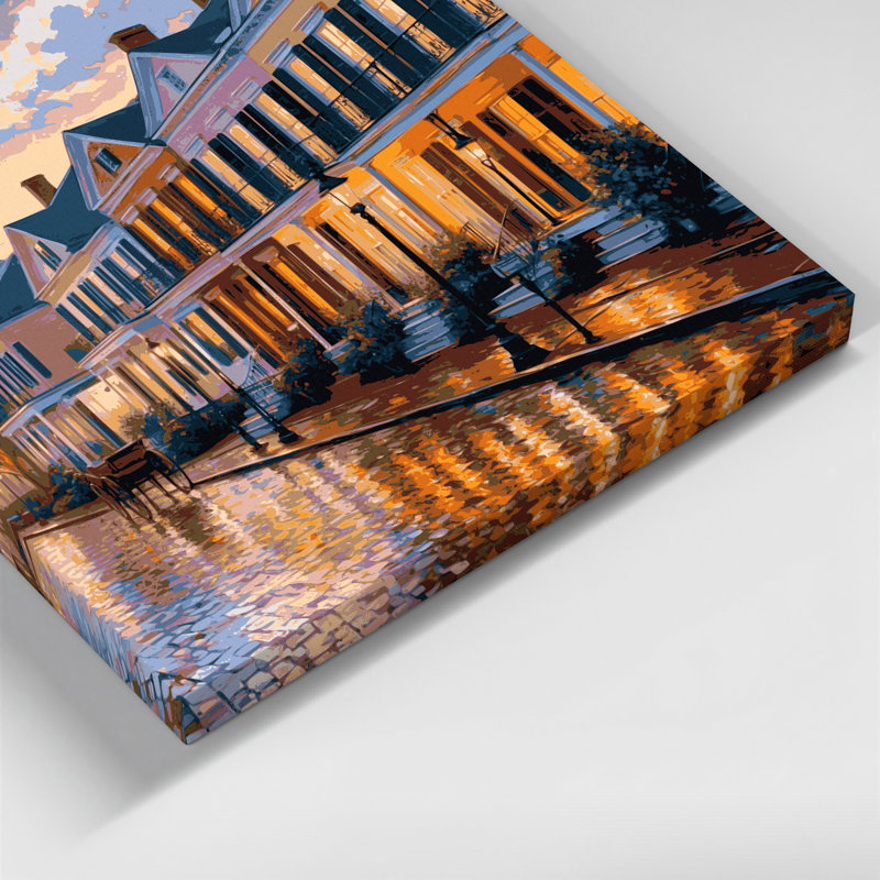 Art mural sur toile «Cities Charleston SC» gris, H 11 po x l 14 po