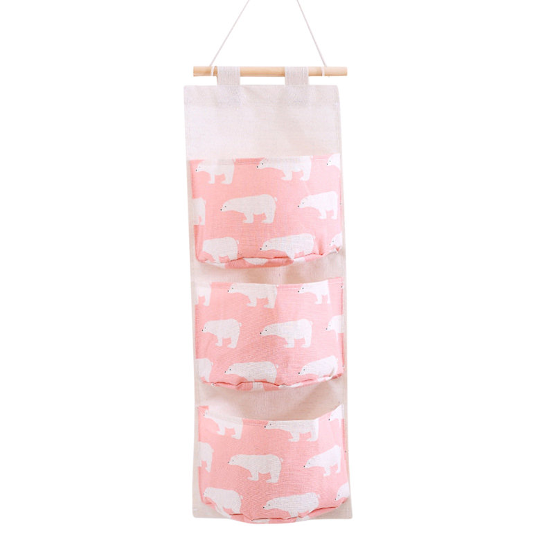 LWVITH Cotton Linen + Wood Storage Bag
