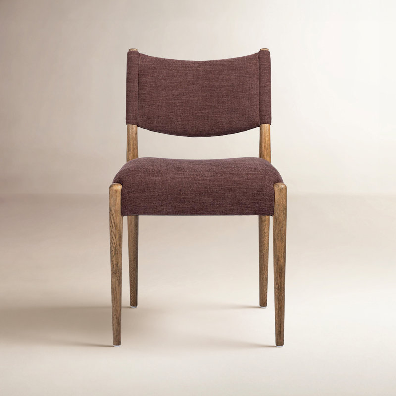 Chaise sans accoudoirs Tara Yokum, Chêne grillé, Prune Laughlin