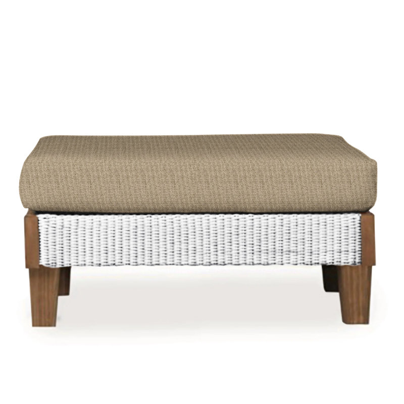 Catalina Outdoor Ottoman, Rumba Stonewashed, White