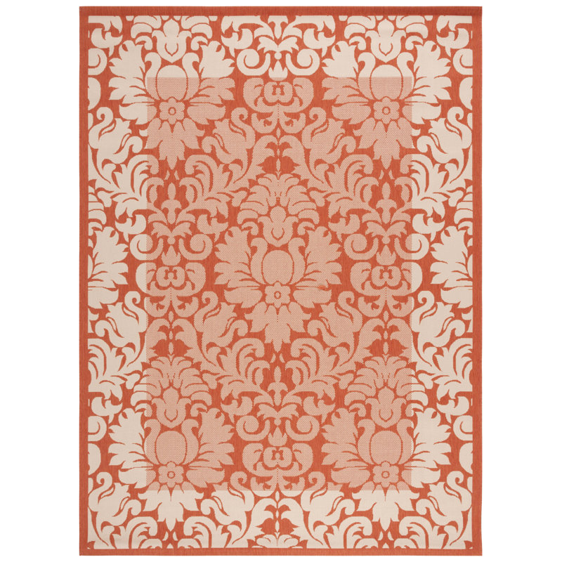 Tapis en terre cuite / naturel Davonia, Rectangle 6 pi 7 po x 9 pi 6 po