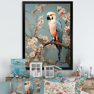 Vintage Parrots Floral Paradise 2 - Parrot Wall Art