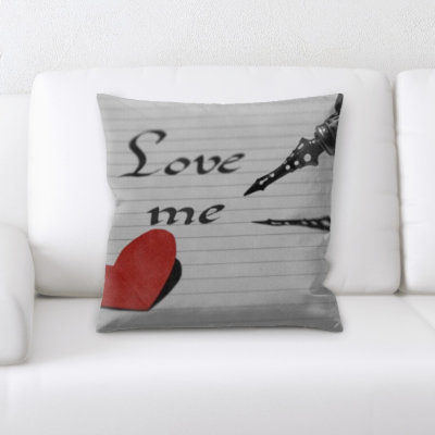 Faux Leather Throw Pillow