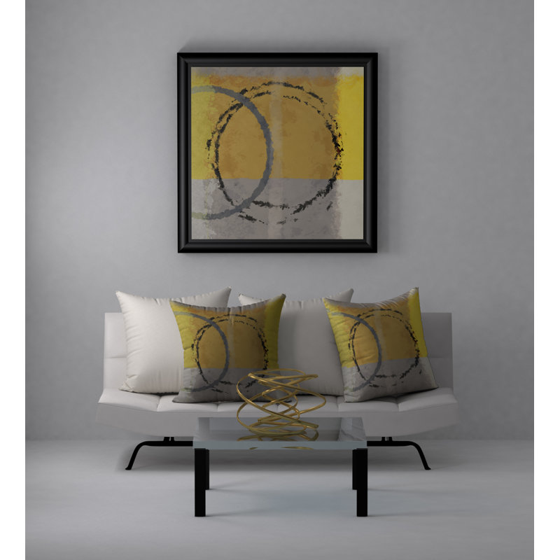 Abstract Throw Pillow, 24" H x 24" W