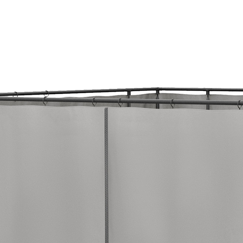 Abdas 4 Pack Replacement Gazebo Curtains for Most 3x3m Gazebo Light Grey
