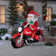 Mixed Media-Luxe Santa Motorcycle Scene Airblown Inflatable