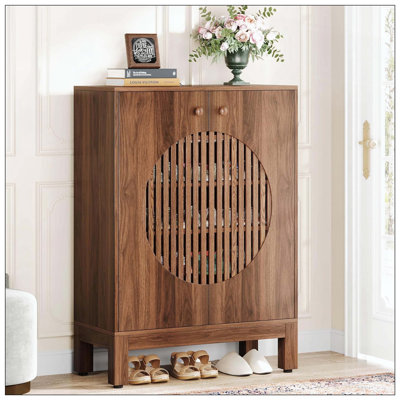 28.74" Storage Coffee Bar Cabinet With  2Doors & Shelves