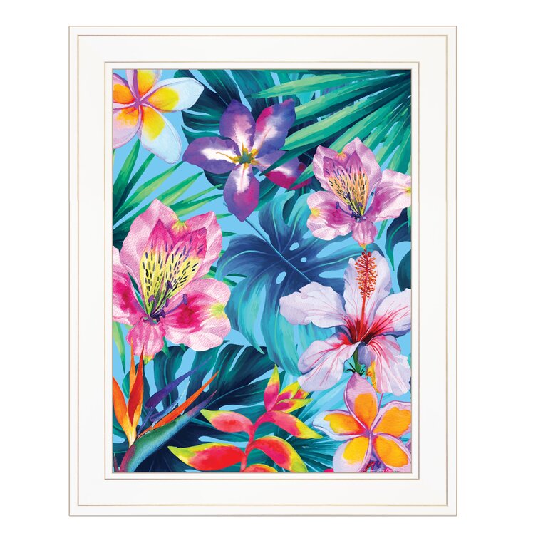 Bay Isle Home Tropical Flowers Framed On Paper Print - Wayfair Canada