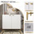 2 Door White Locker Accent Cabinet