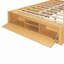 Grand lit plateforme avec 4 tiroirs de rangement et pied de lit à levage hydraulique-1004193960
