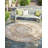 Oriental Machine Woven Polypropylene Indoor / Outdoor Area Rug in Natural-1847715480