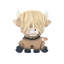 Figurine en bois de vache Highland