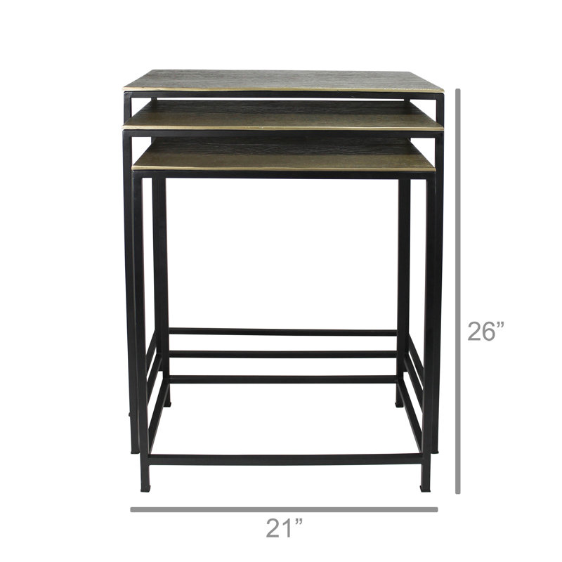 Ensemble de tables gigognes en métal