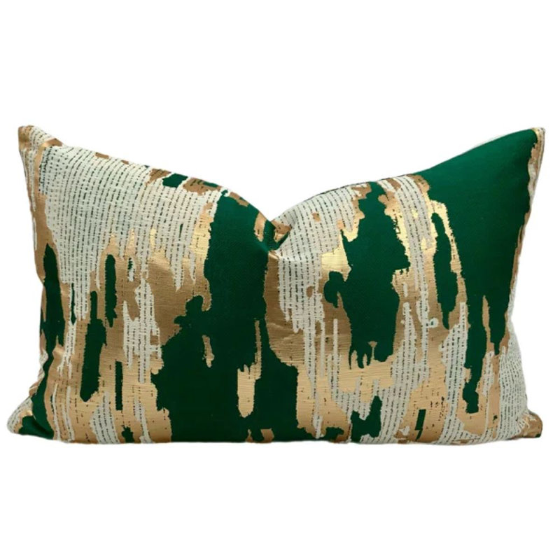 Mariah Lumbar Pillow Cover & Insert, Jade