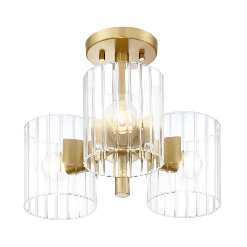 Kishauna Glass Semi Flush Mount