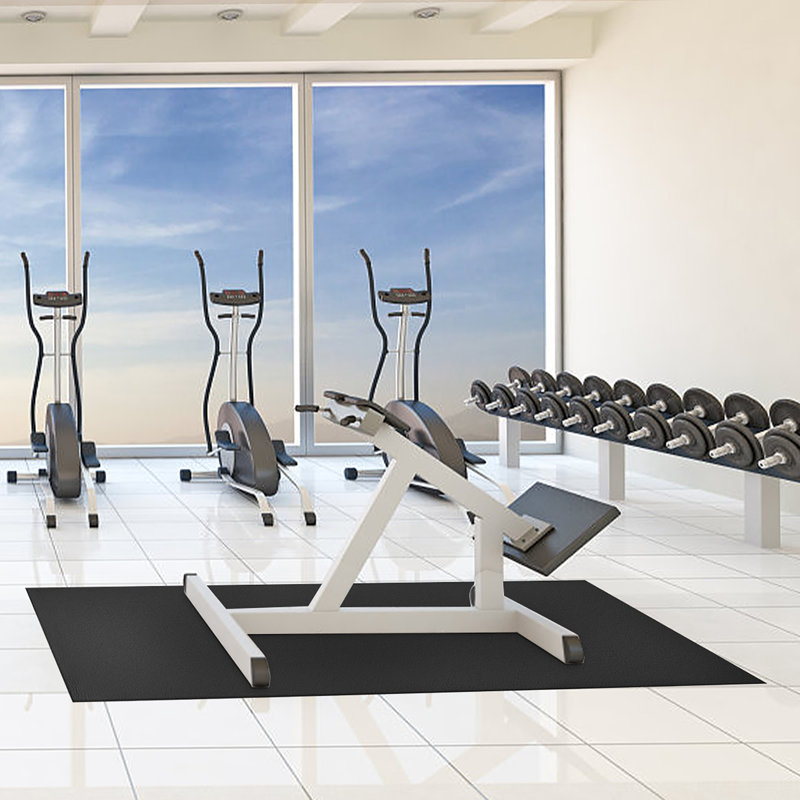 Tapis de protection pour tapis d'exercice de 47 po x 24 po Costway, H 0,5 po x l 26 po x P 60 po