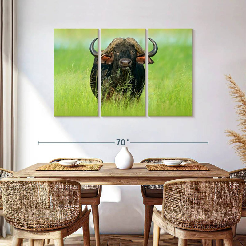 Brampt Eating Buffalo, 36" H x 57" W