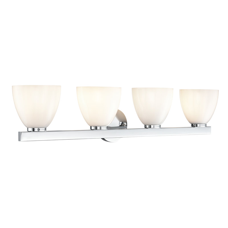 Meuble-lavabo 4 lumières Wrisley , Chrome poli