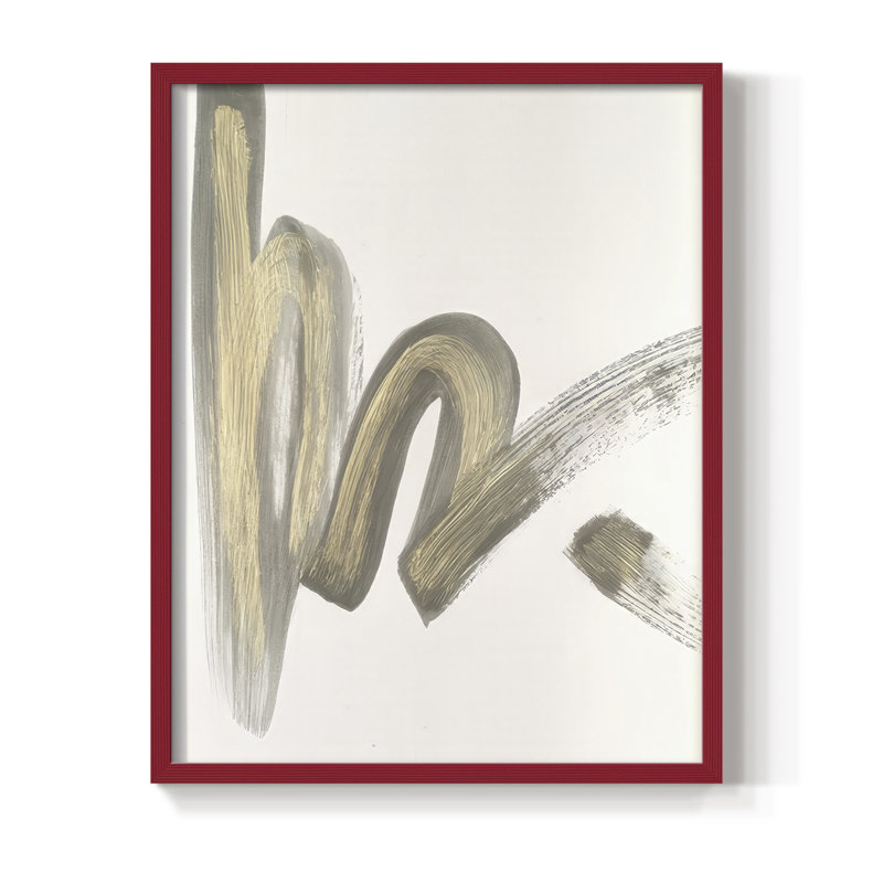 Dear Swoop I Framed Print - Solid Wood, H 21 po x l 17 po, Rouge
