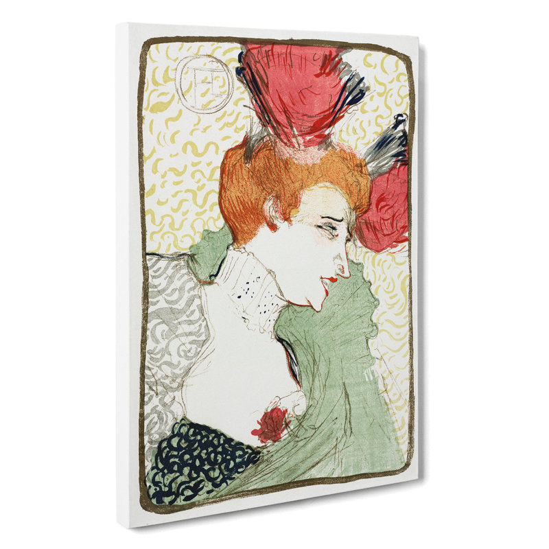 Bust of Mademoiselle Lender by Henri De Toulouse-Lautrec - Wrapped Canvas, 50cm H x 35cm W x 3cm D