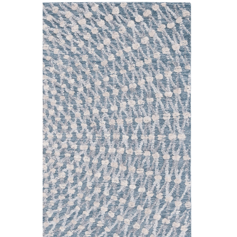 Metro Hand Tufted Wool/Cotton Abstract Rug in Beige/Gray, Rectangle 3' x 5'