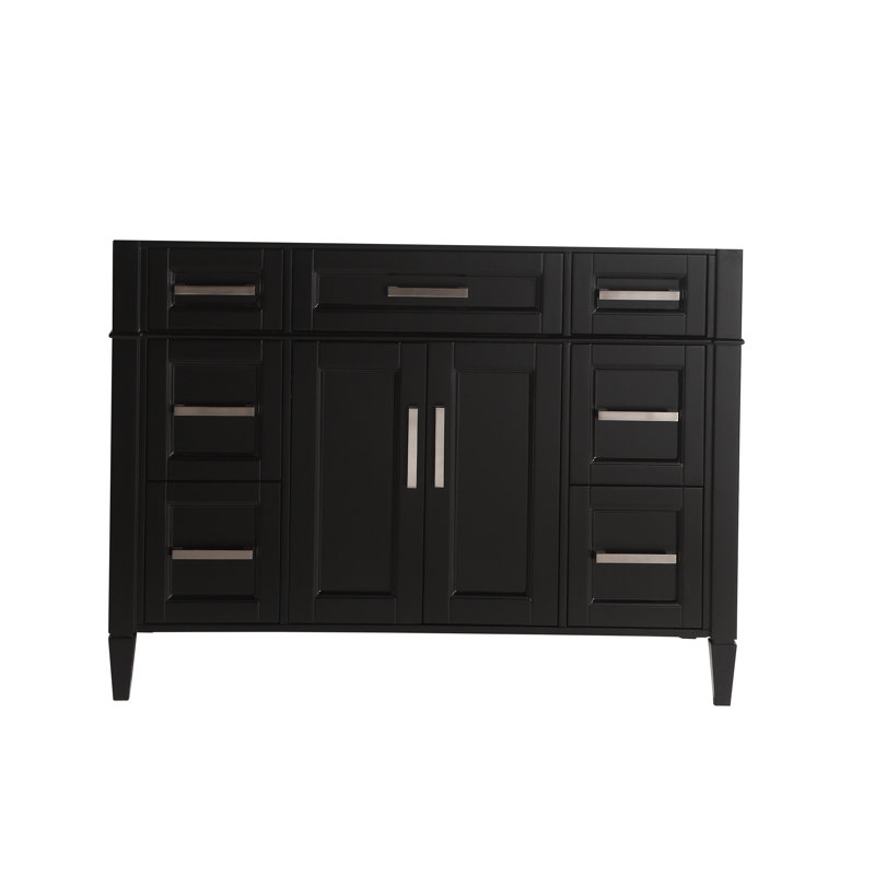 Meuble-lavabo autoportant 48 po sans comptoir avec miroir 48 po, Espresso